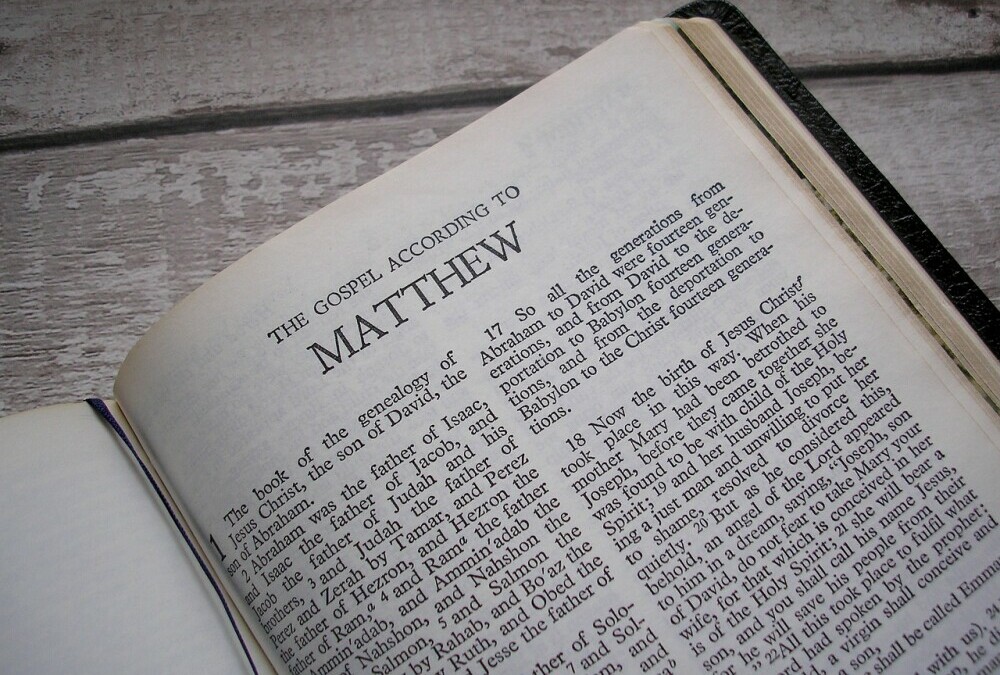 The Gospel of Matthew: Image by Scottish Person, pixabay.