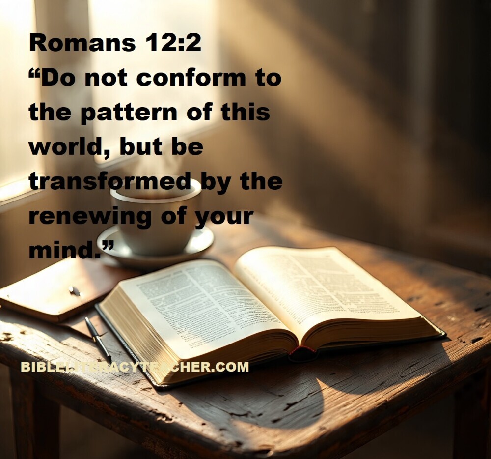 An open Bible and journal on a table, capturing moments of scriptural reflection and personal development through faith.